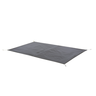 The Big Agnes Crag Lake SL3 Footprint is a rectangular gray groundsheet with reinforced corners and edge loops for securing, shown laid flat on a white background—ideal for Fast Fly shelter use or as a protective base.