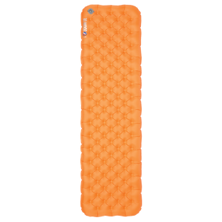The Big Agnes Zoom UL Insulated is an orange ultralight rectangular sleeping pad with a honeycomb-textured surface, shown on a plain white background.